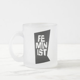 Taza De Cristal Esmerilado Mujer igual imitación del chica femenino feminista