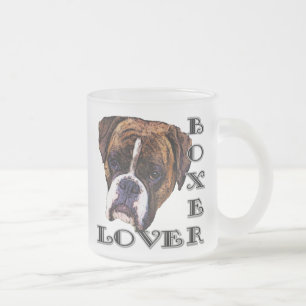 Taza De Cristal Esmerilado Muñeca escarchada de amante del boxer