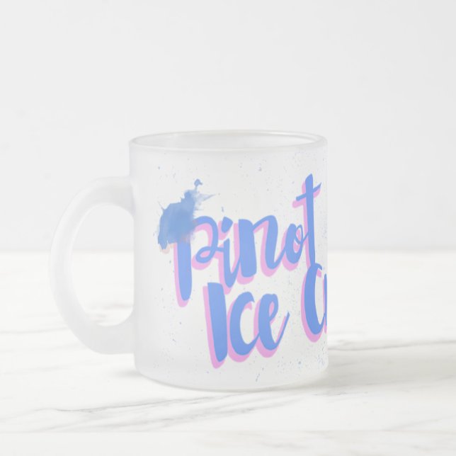Taza De Cristal Esmerilado Muñecas y café (Izquierda)