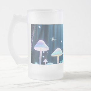 Taza De Cristal Esmerilado Musgos de Neón Glumínicos Místicos