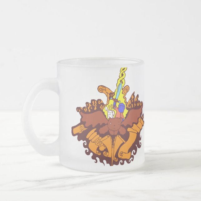Taza De Cristal Esmerilado mushmug flybear (Izquierda)