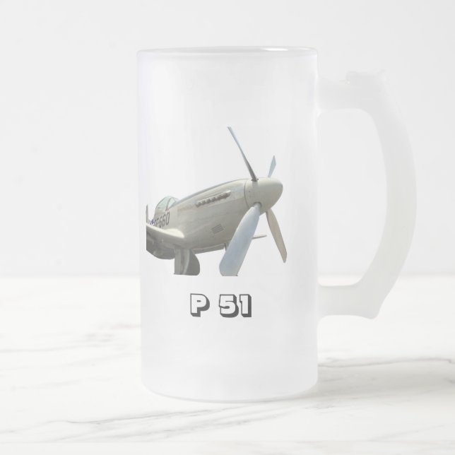 Taza De Cristal Esmerilado Mustango de P 51 (Derecha)