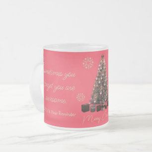 Taza De Cristal Esmerilado Muy de moda, es una maravillosa Navidad feliz