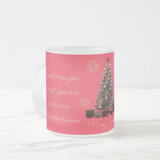 Taza De Cristal Esmerilado Muy de moda, es una maravillosa Navidad feliz (Anverso izquierdo)