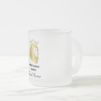 Taza De Cristal Esmerilado My Lion Dad – Golden Lion Father gift for Dad