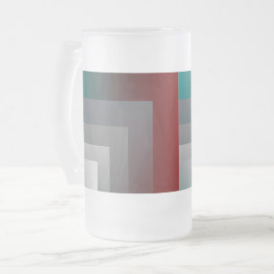 Taza De Cristal Esmerilado N - Borgoña gris verde azulado