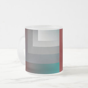 Taza De Cristal Esmerilado N - Borgoña gris verde azulado