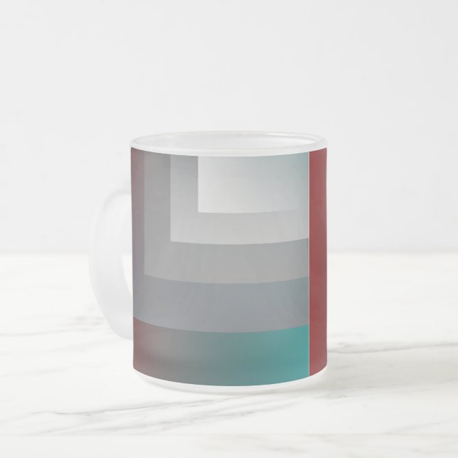 Taza De Cristal Esmerilado N - Borgoña gris verde azulado (Anverso izquierdo)