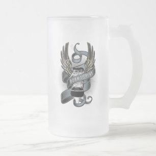 Taza De Cristal Esmerilado Nacido para jugar II rana