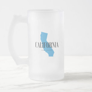 Taza De Cristal Esmerilado Nacido y criado en California