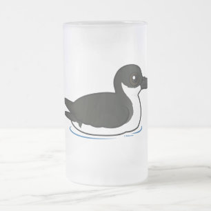 Taza De Cristal Esmerilado Nadada de la meauca de Birdorable Newell