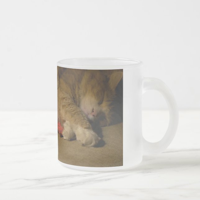 Taza De Cristal Esmerilado Napa de gato (Derecha)