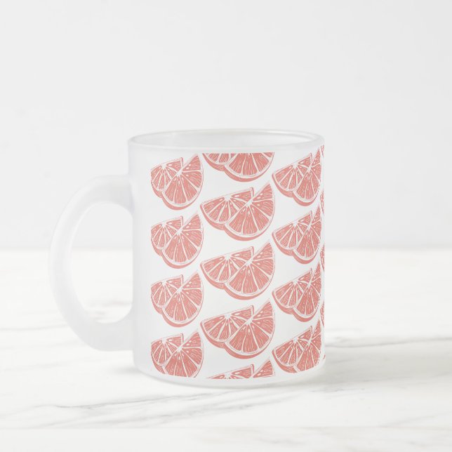 Taza De Cristal Esmerilado Naranja (Izquierda)