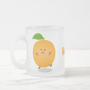 Taza De Cristal Esmerilado Naranja de danza dulce cítricos