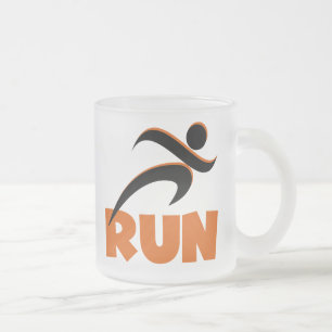 Taza De Cristal Esmerilado Naranja DE EJECUCIÓN