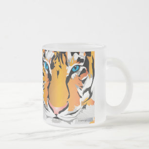 Taza De Cristal Esmerilado NARANJA DE MUG-TIGER-FROST personalizado