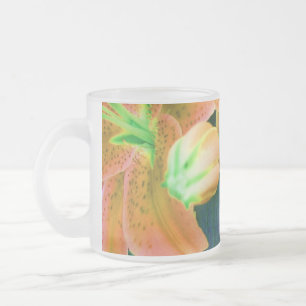 Taza De Cristal Esmerilado "Naranja Lily" Mug