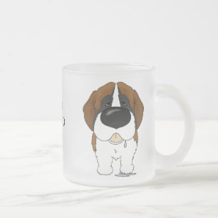 Taza De Cristal Esmerilado Nariz grande St Bernard