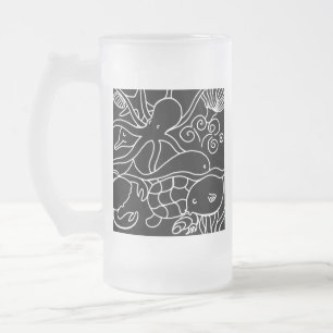 Taza De Cristal Esmerilado Natación nocturna
