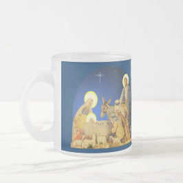Taza De Cristal Esmerilado Natividad