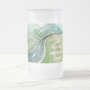 Taza De Cristal Esmerilado Naturaleza acuarela Vamos a comenzar la próxima av