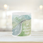Taza De Cristal Esmerilado Naturaleza acuarela Vamos a comenzar la próxima av<br><div class="desc">Naturaleza acuarela Vamos a comenzar la próxima aventura</div>