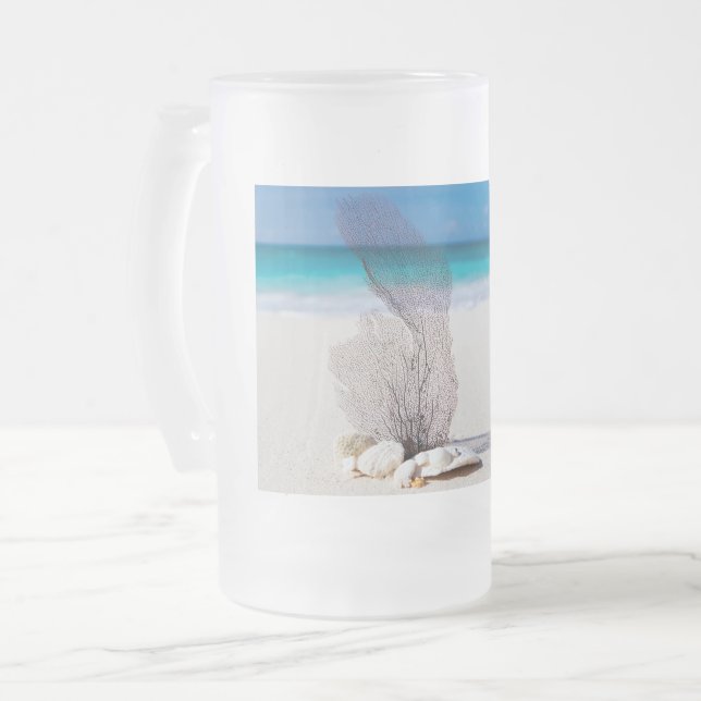 Taza De Cristal Esmerilado Naturaleza muerta de vida marina (Anverso izquierdo)
