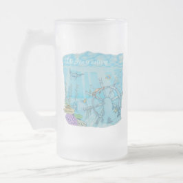 Taza De Cristal Esmerilado Naufragio en arrecife de coral