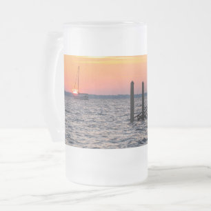 Taza De Cristal Esmerilado Navarre Florida Santa Rosa Sunrise