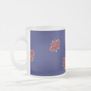 Taza De Cristal Esmerilado naves espaciales rojas en el espacio