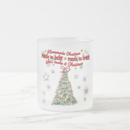 Taza De Cristal Esmerilado Navidad rústica Mikitiez vintage acogedora