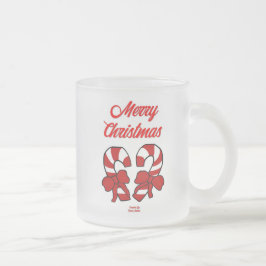 Taza De Cristal Esmerilado Navidades Candy Canes Pequeña Bomba de Vidrio Esca