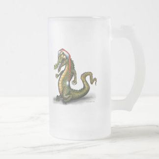 Taza De Cristal Esmerilado Navidades Cocodrilo