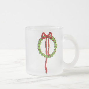 Taza De Cristal Esmerilado Navidades cortan escarcha