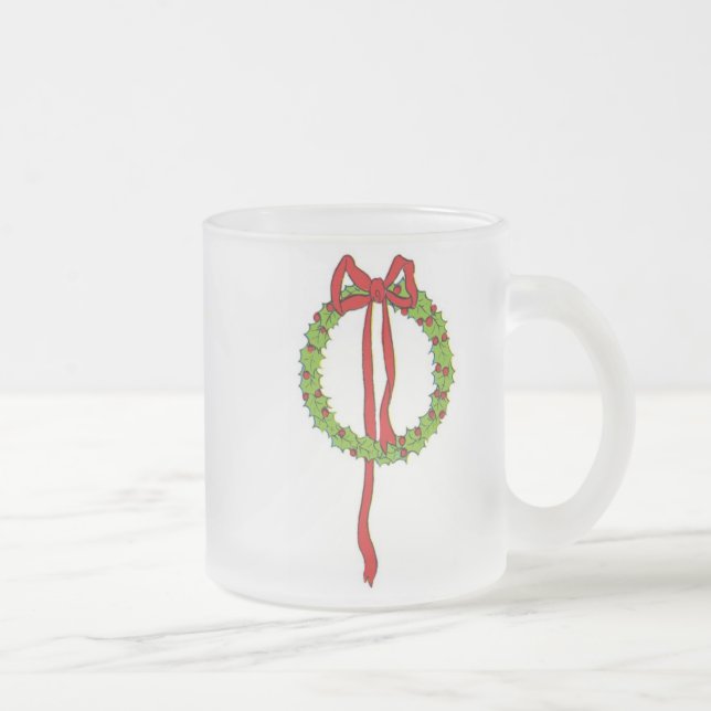 Taza De Cristal Esmerilado Navidades cortan escarcha (Derecha)