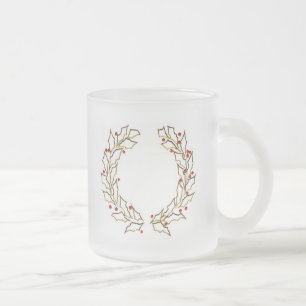Taza De Cristal Esmerilado Navidades cortan escarcha