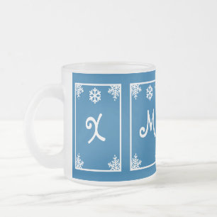 Taza De Cristal Esmerilado Navidades Crystal Snowflake Café de vidrio escarpa