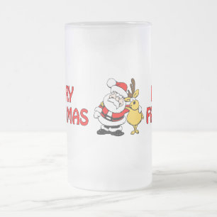 Taza De Cristal Esmerilado navidades de "Amigo venado" mug - elegir estilo, p
