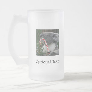Taza De Cristal Esmerilado Navidades de Australia Koala Bear