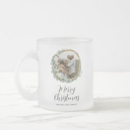 Taza De Cristal Esmerilado Navidades de fotografía modernos mínimos guión ele
