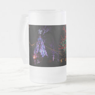 Taza De Cristal Esmerilado Navidades de Silver Dollar City Cerveza de vidrio