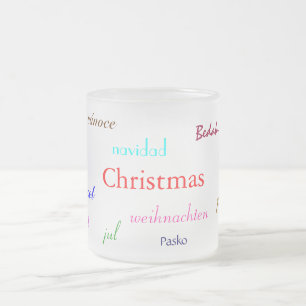 Taza De Cristal Esmerilado Navidades De Todo El Mundo Forzaron I