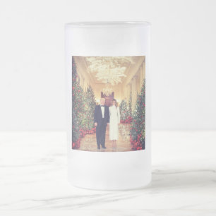 Taza De Cristal Esmerilado Navidades de Trump para la Casa Blanca