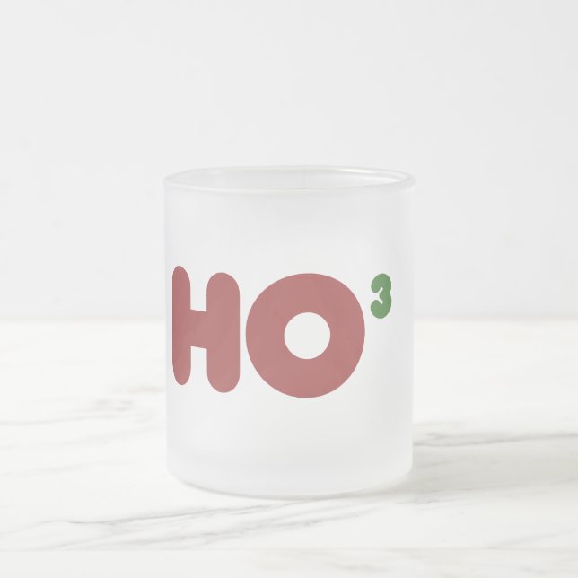 Taza De Cristal Esmerilado Navidades divertidos de Ho 3 Nerdy (Centro)