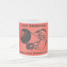 Taza De Cristal Esmerilado Navidades Eggnog Santa