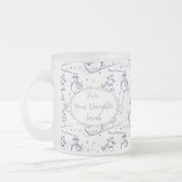 Taza De Cristal Esmerilado Navidades Elementos Snowman Sketch Mug