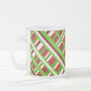 Taza De Cristal Esmerilado Navidades en diagonal
