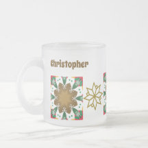 Navidades escarchados Mug-Holiday Cheer Mug Editab