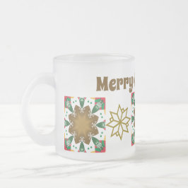 Taza De Cristal Esmerilado Navidades escarlatados Mug ❄️ feriado Cheer Mug 🎄