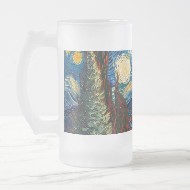 Taza De Cristal Esmerilado Navidades Frosted Glass Mug (Izquierda)